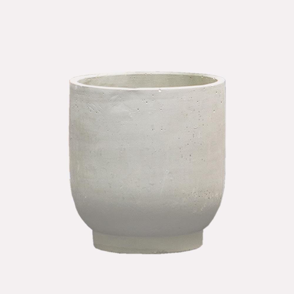 Cement Plant Pot Tale Light Grey D23