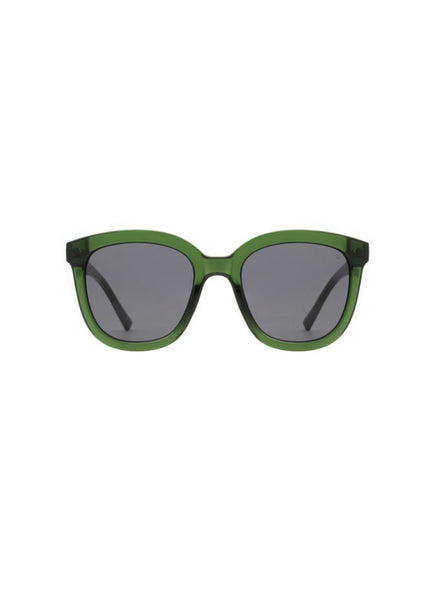 Billy Sunglasses Dark Green Transparent