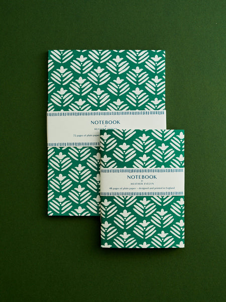 Heather Evelyn - Notebook - Flower Green