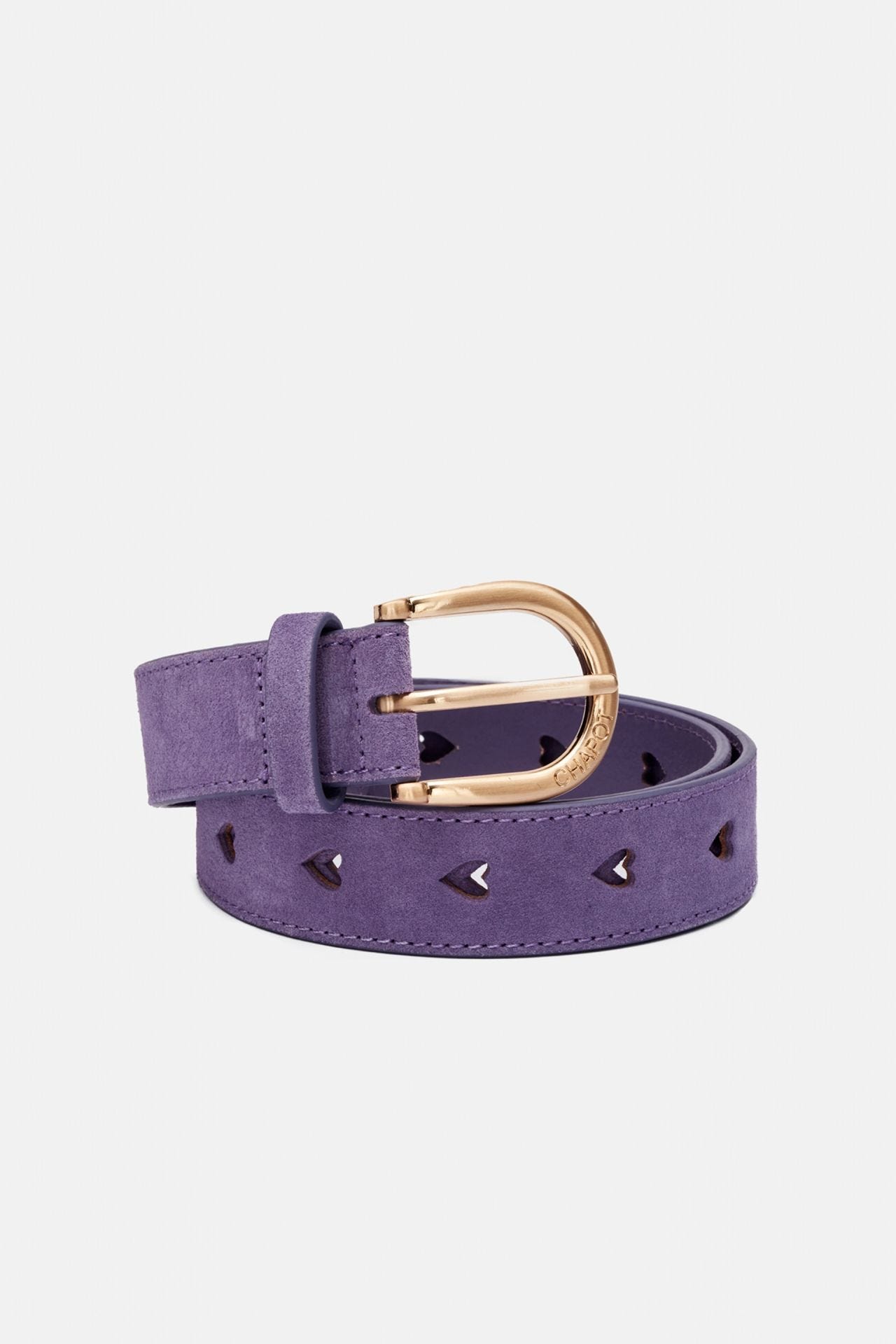 Dusty Lovender Cut It Out Heart Belt