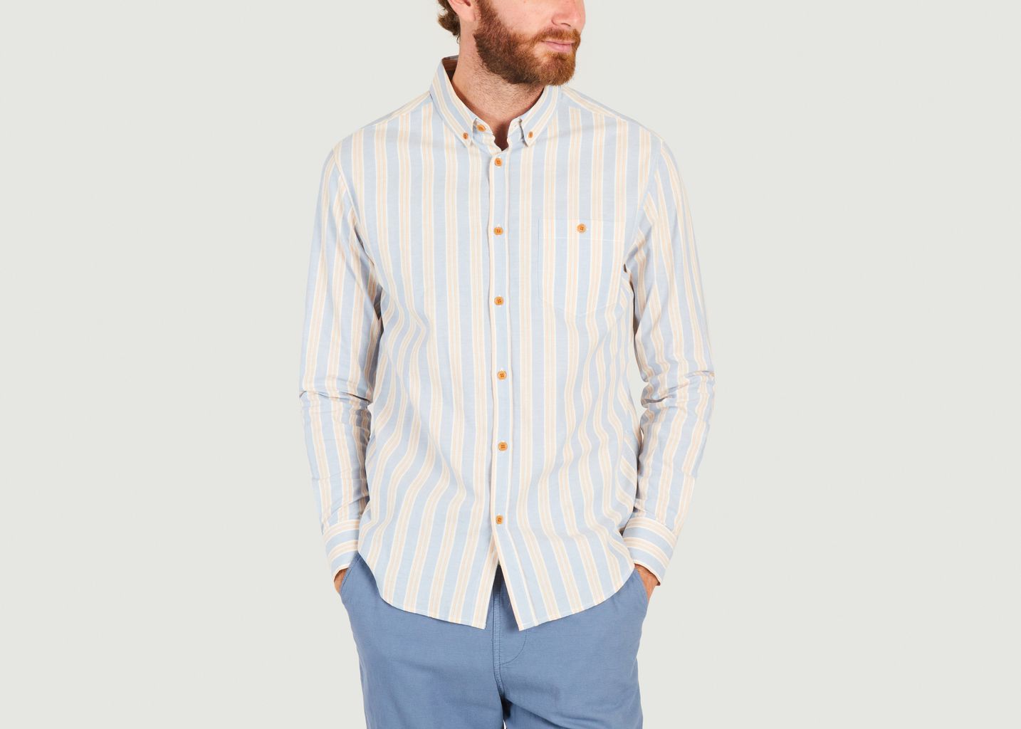 OLOW Striped Cotton Shirt Bud