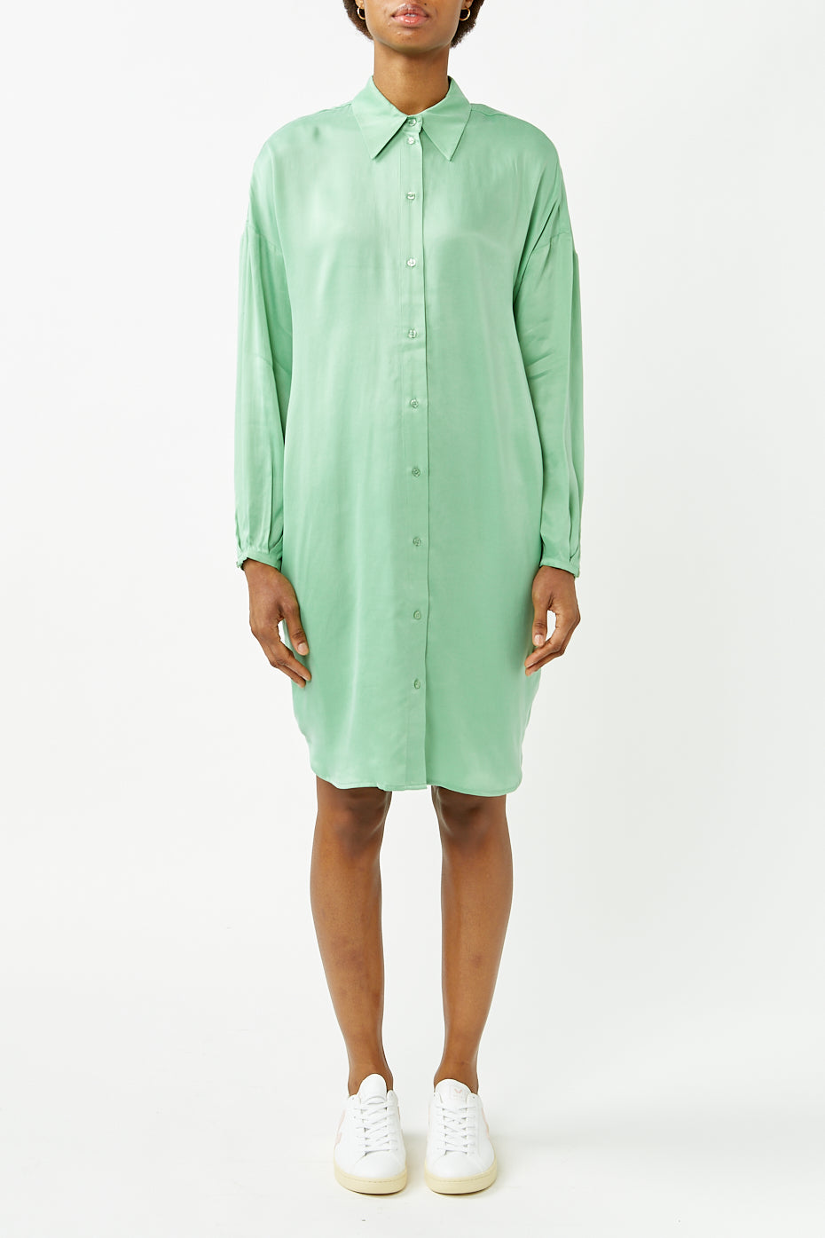 Selected Femme Absinthe Green Irene Shirt Dress
