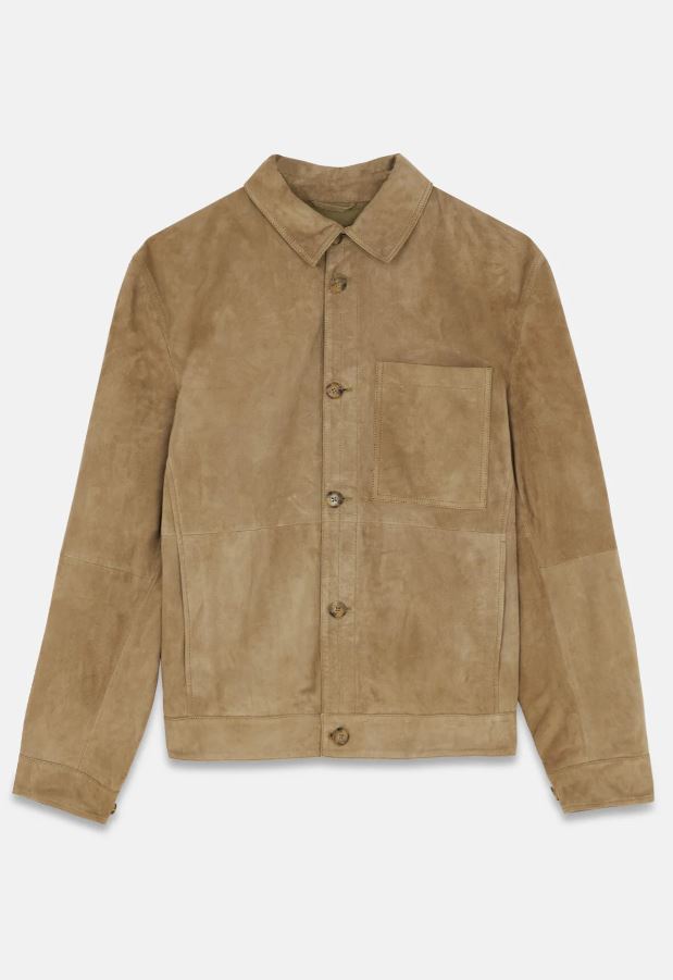 Baracuta Suede Jacket Overshirt Bark