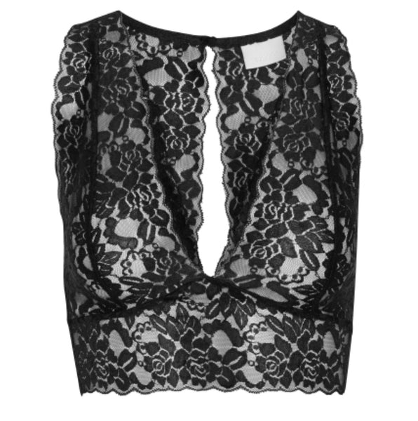 2nd Day Lace Delicate Touch Bralet - Meteorite (black)