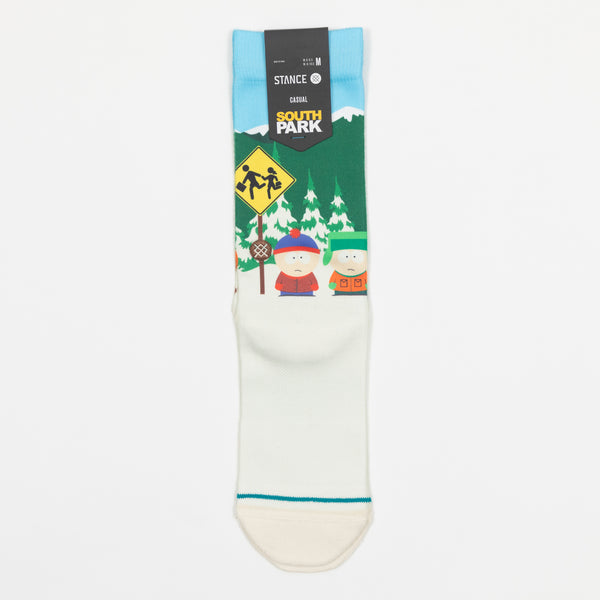 X South Park Collaboration Bus Stop Socks In Vintage White