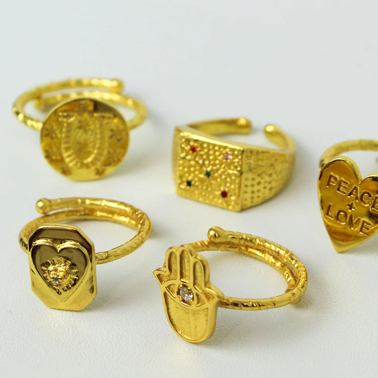 Gold Plated Statement Rings