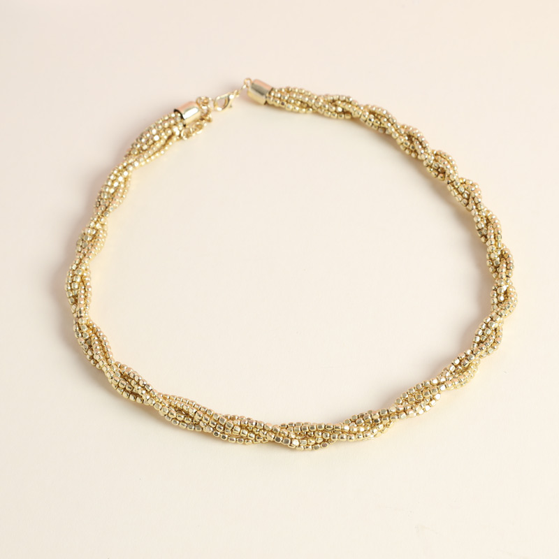 Gold Twisted Rope Necklace