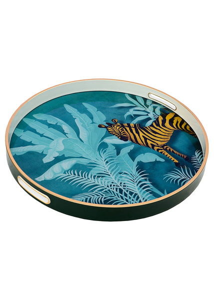 Circular Tray With Zebra Design – Large