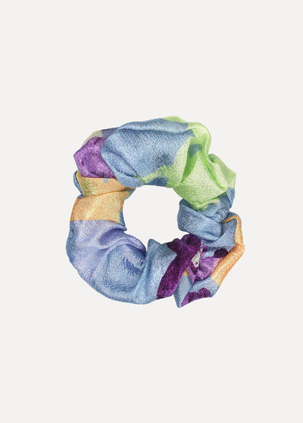 Scrunchie - Filigran Flower Blue