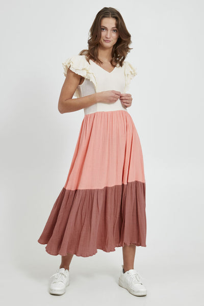 b.young Forever Joline Dress - Coral Cloud