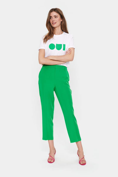 Lamia Cropped Trouser - Bright Green