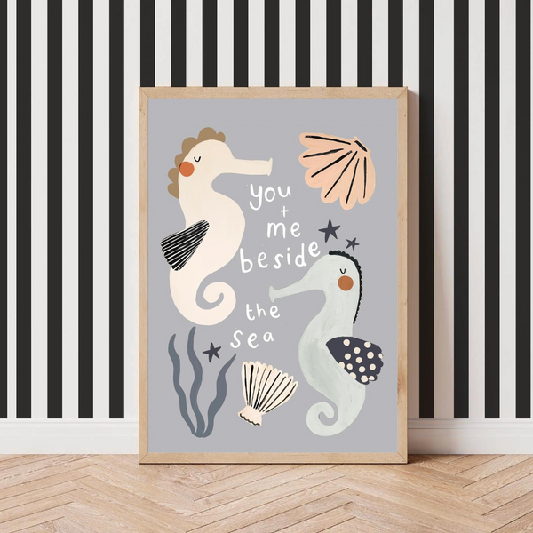 : You + Me Beside The Sea - Art Print A4