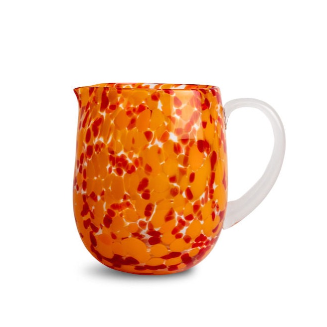 ByOn Messy Glass Jug - Red & Orange