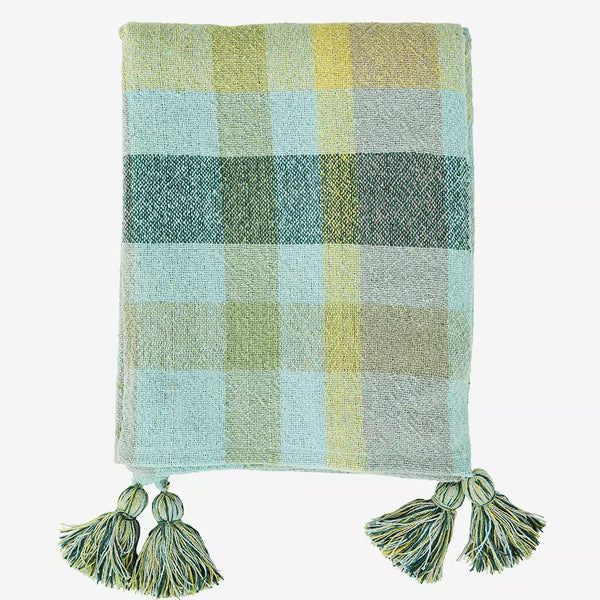 Mint Multi-coloured Woven Throw