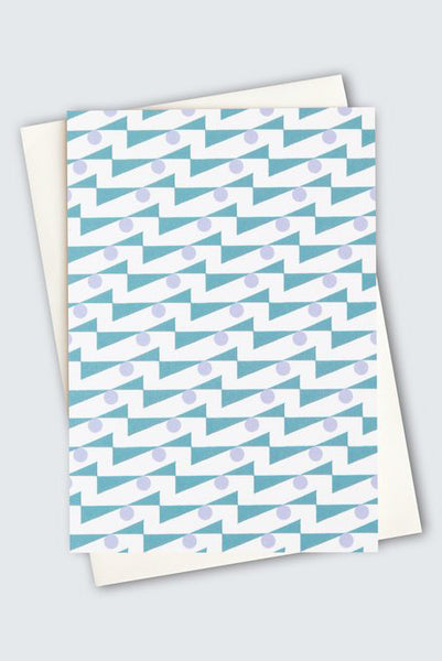 Ola Enid Print Card In Ultramarine & Lilac