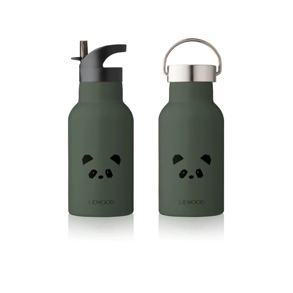 Dark Green Panda Anker Water Bottle