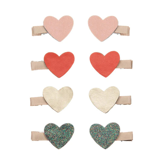 Mini Retro Heart Clips