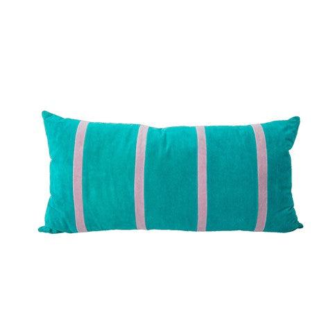 Green and Lavender Velvet Pillow