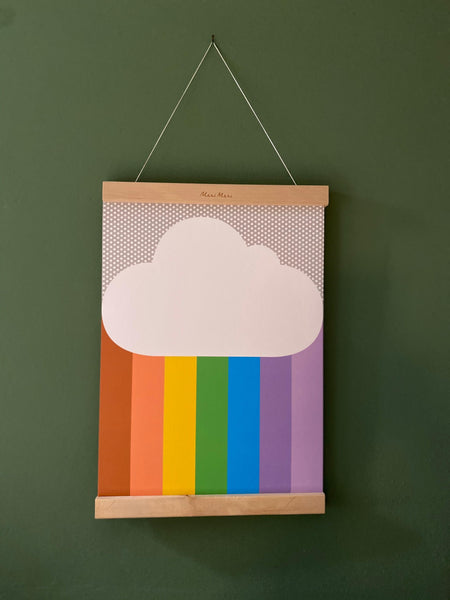 A3 Rainbow Cloud Print