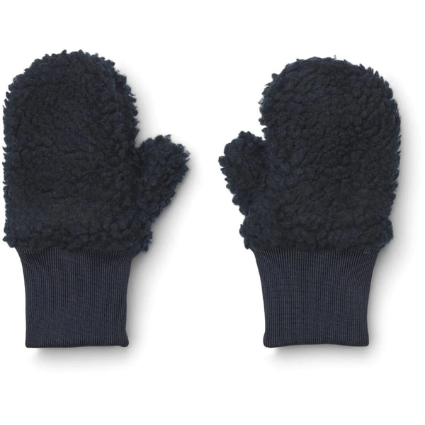 Midnight Navy Coy Pile Mittens