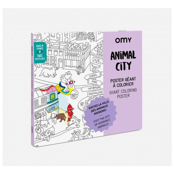 Animal City Colouring Poster