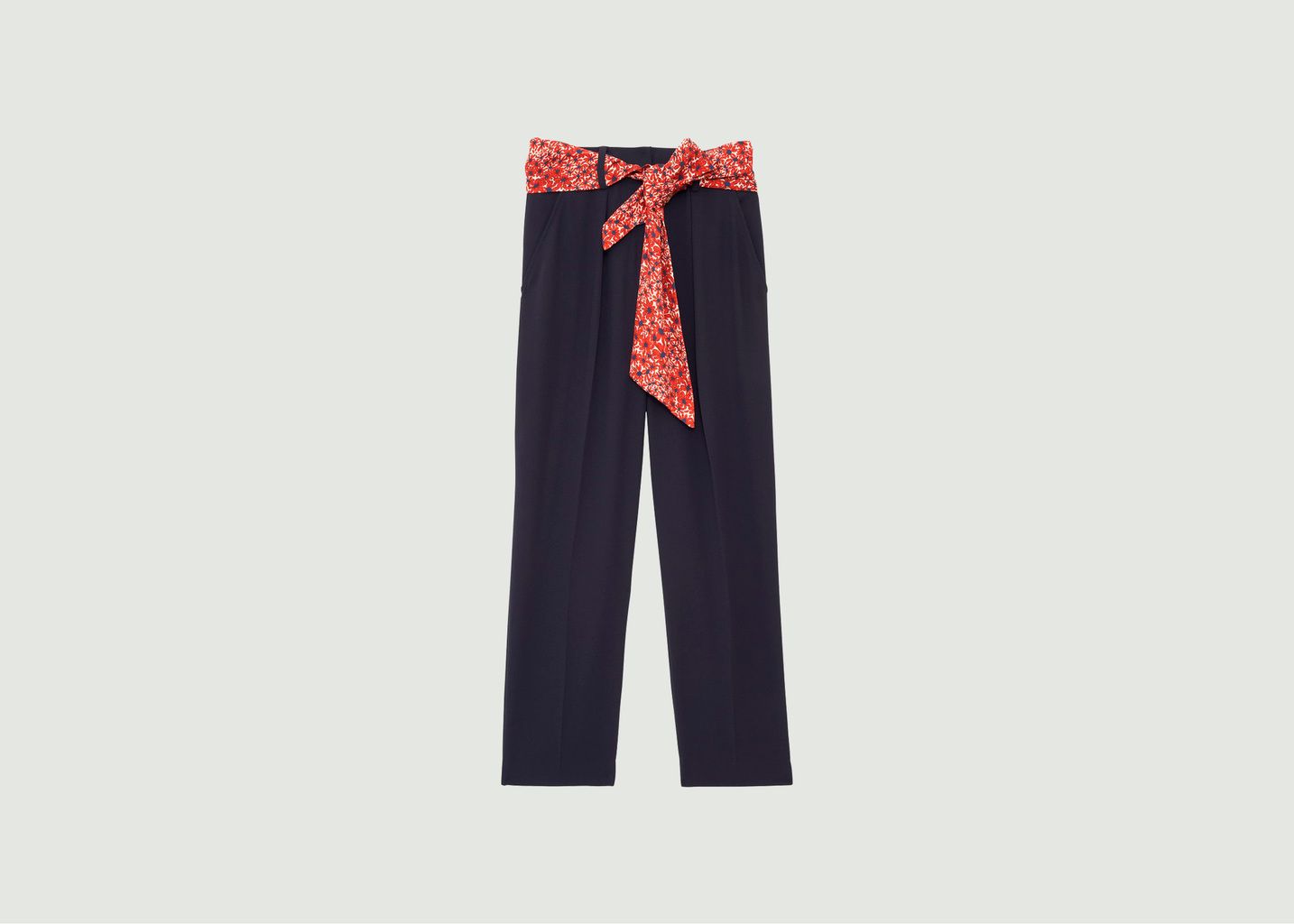 7/8th Pants With Contrasting Belt Paga