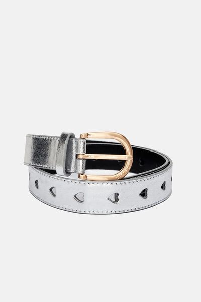 Cut It Out Heart Belt - Silver