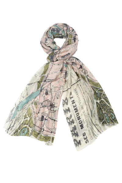 Paris Map Scarf