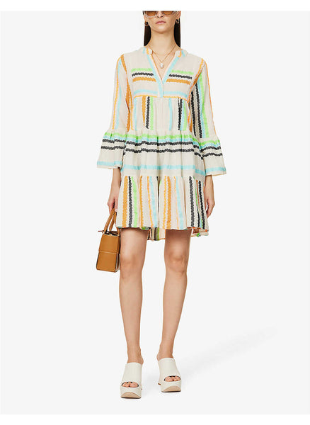 Ella Flared Sleeve Dress - Multi