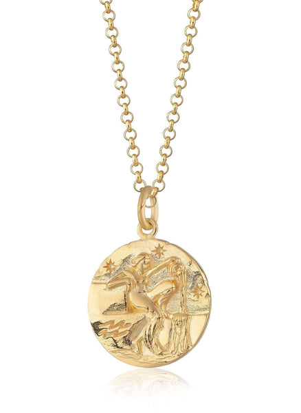 Aquarius Zodiac Necklace - Gold