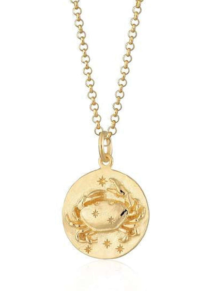 Cancer Zodiac Necklace - Gold