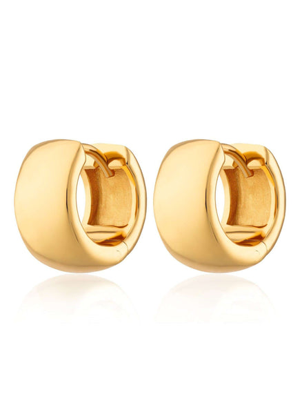 Super Chunk Huggie Hoop Earrings - Gold