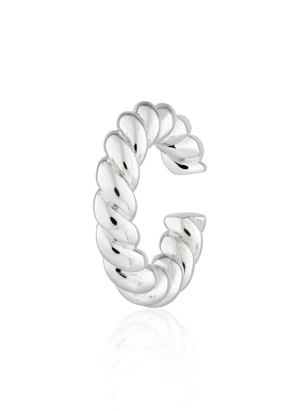 Twist & Shout Chunky Ear Cuff - Silver