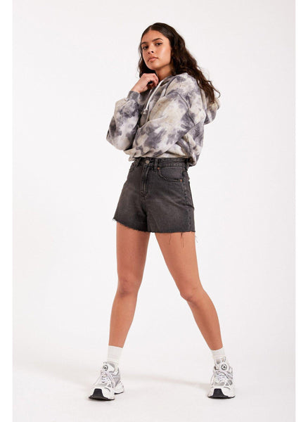 Nora Mom Fit Denim Shorts - Cyclone Black Vintage