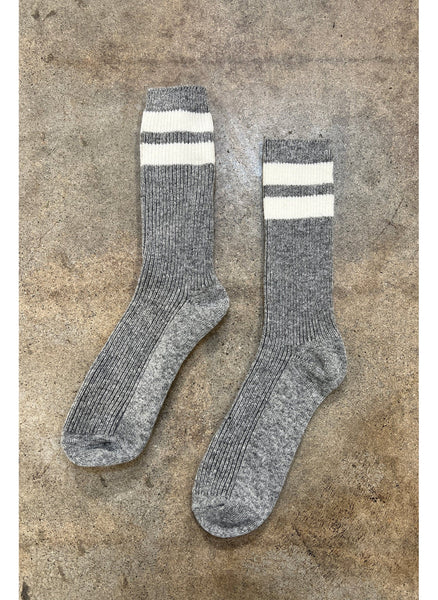 Grandpa Varsity Socks - Stone Sugar