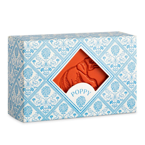 Poppy Scented Hand Soap with Letterpressed Elephant Design