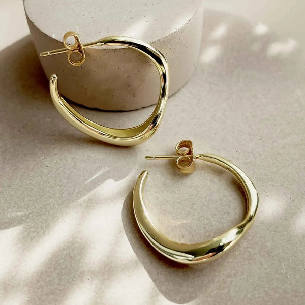 Molten Hoop Earrings