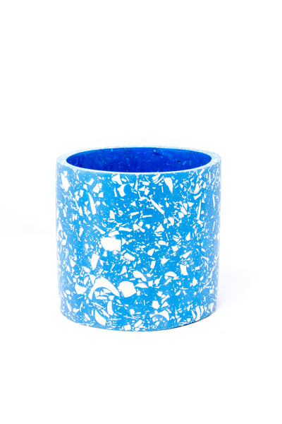 - Blue & White Terrazzo Plant Pot