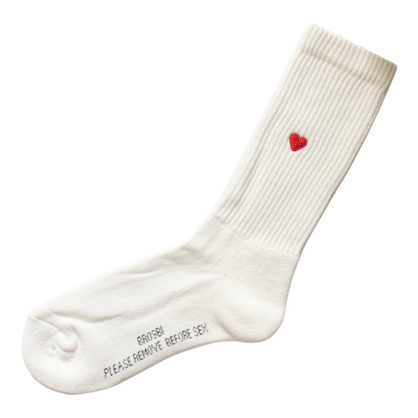 Crew Socks - Icon Heart Off-white