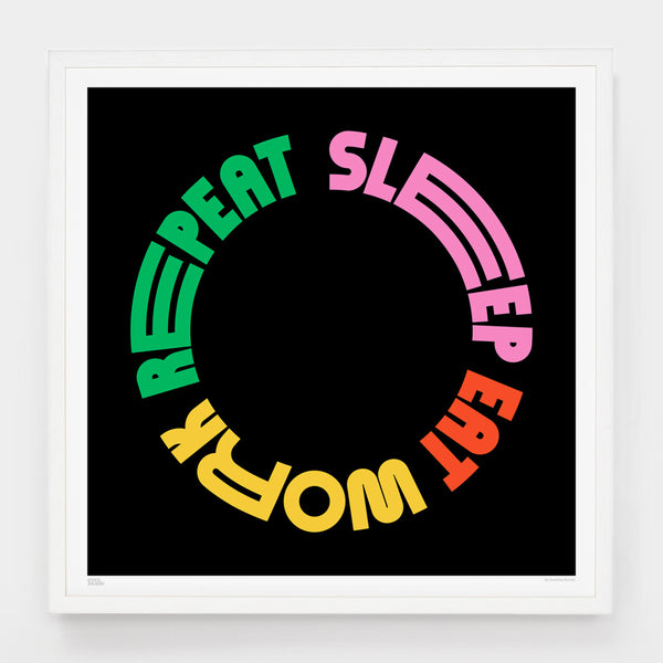 Jasmina Zornić Small Eat Sleep Work Repeat Print