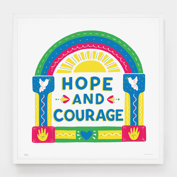 Large Hope And Courage Print