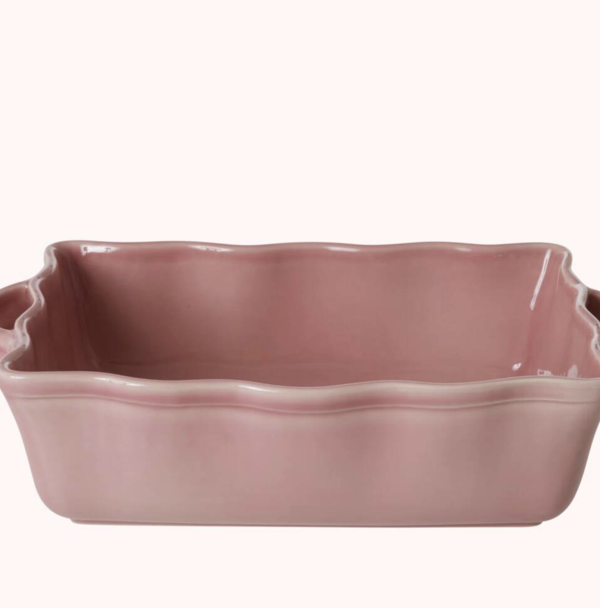 Rice by Rice Pink fluted Oven to Table Dish