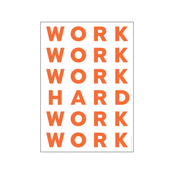 Play Type Work Hard Poster | A3 Unframed