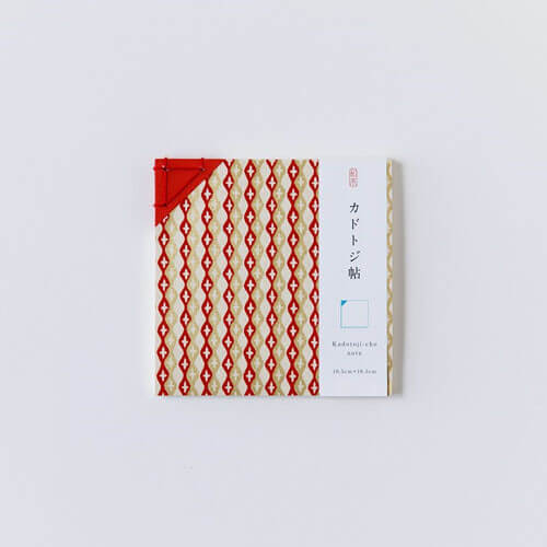 Kadotoji-cho Tatewaku/red Small Square Handbound Notebook