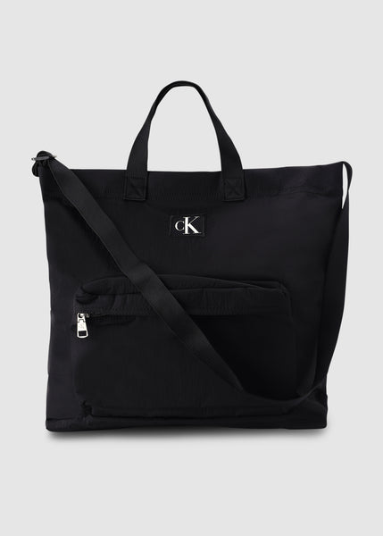 Calvin Klein Womens Nylon City Tote Bag In Black