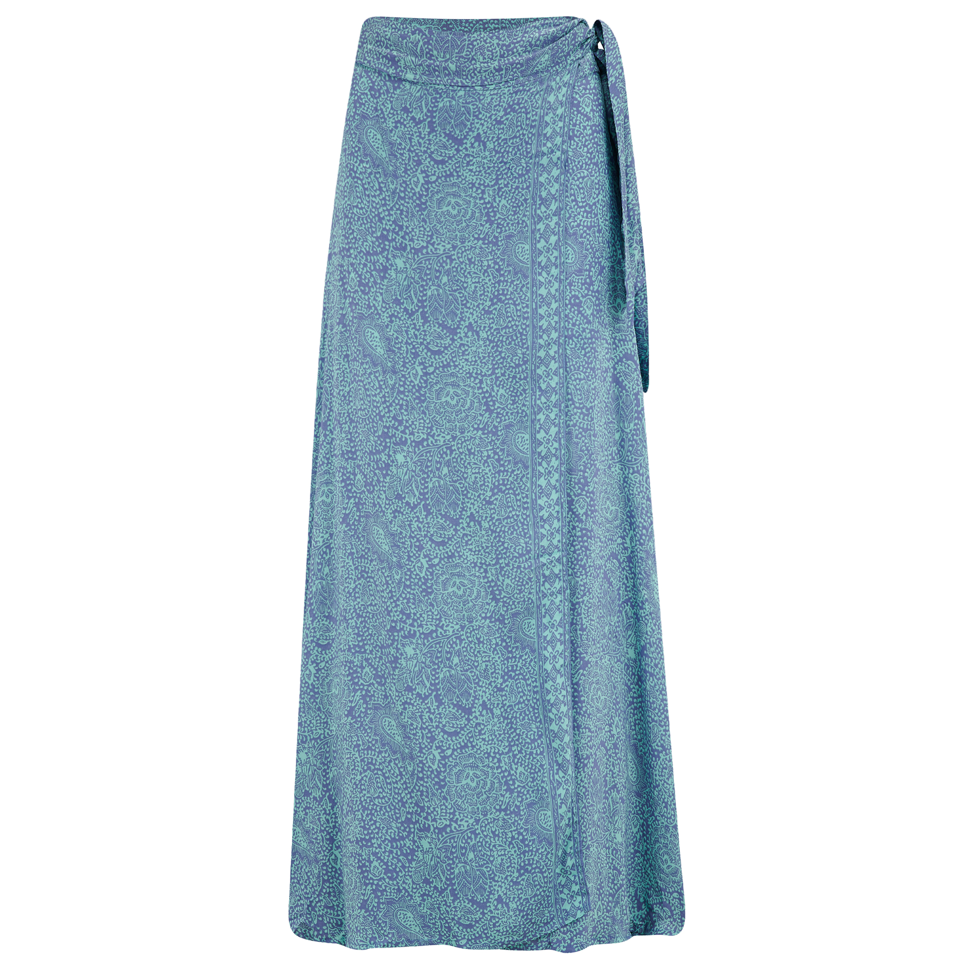 Lulu Maxi Skirt in Shangri-la Periwinkle Print