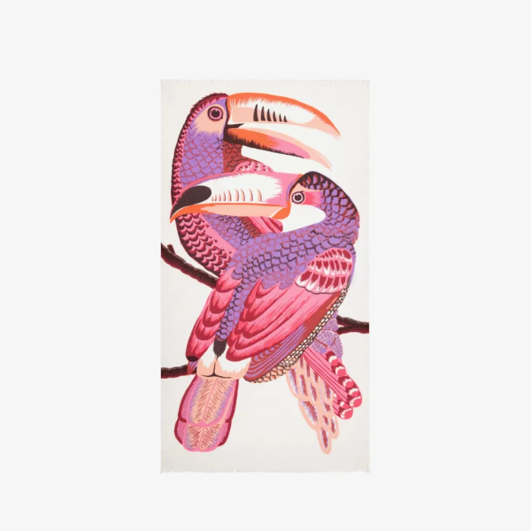 Pink toucan stole