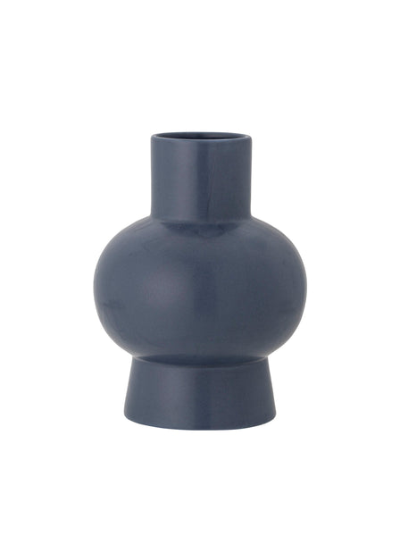 Bloomingville Iko Blue Geometric Stoneware Vase