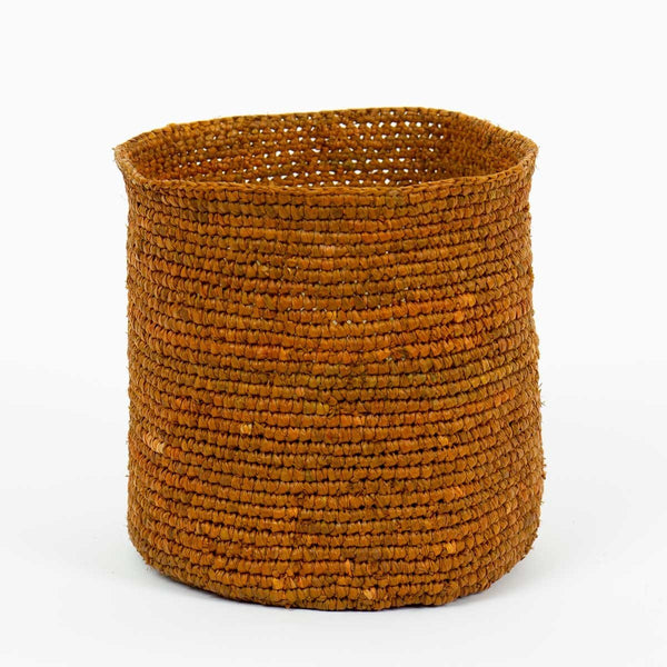 Afroart Small Rust Raffia Basket
