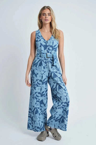 Coupage Laser Printed Dungarees Blue